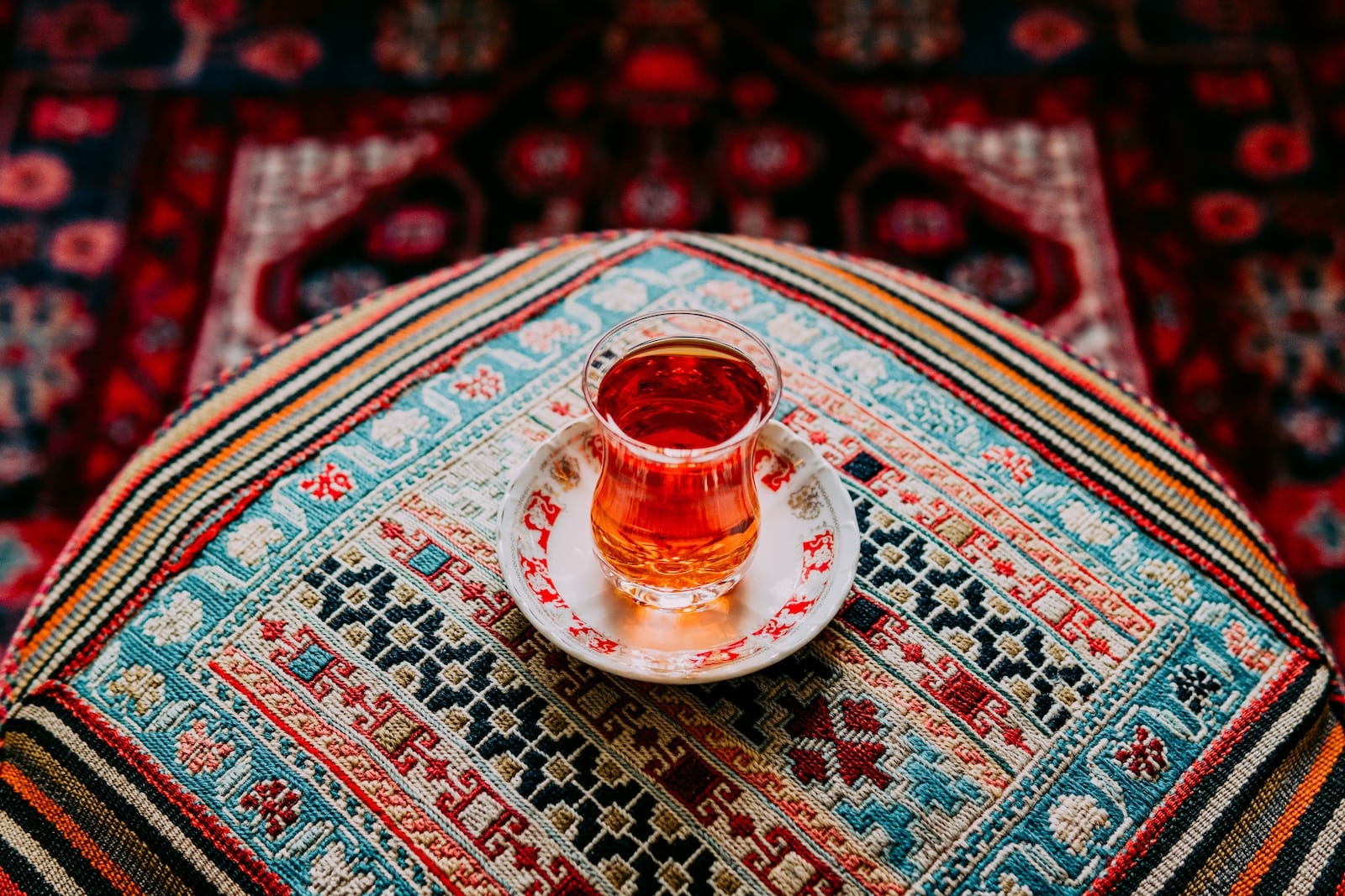 clear Turkish tea glass